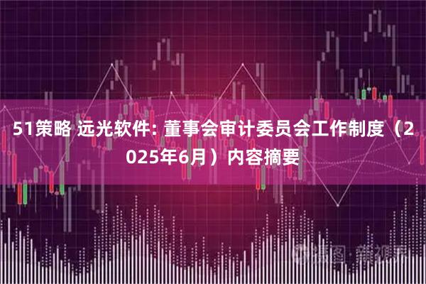 51策略 远光软件: 董事会审计委员会工作制度（2025年6月）内容摘要