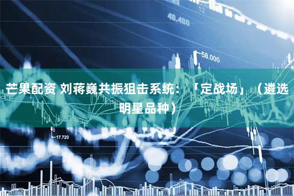 芒果配资 刘蒋巍共振狙击系统：「定战场」（遴选明星品种）