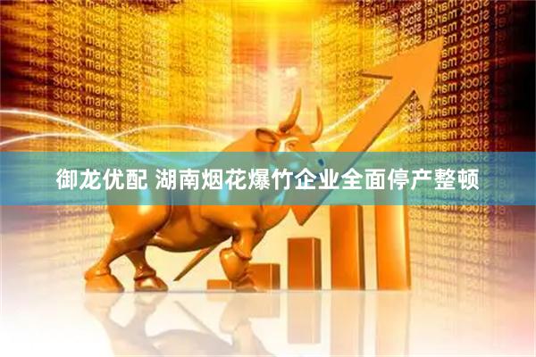御龙优配 湖南烟花爆竹企业全面停产整顿